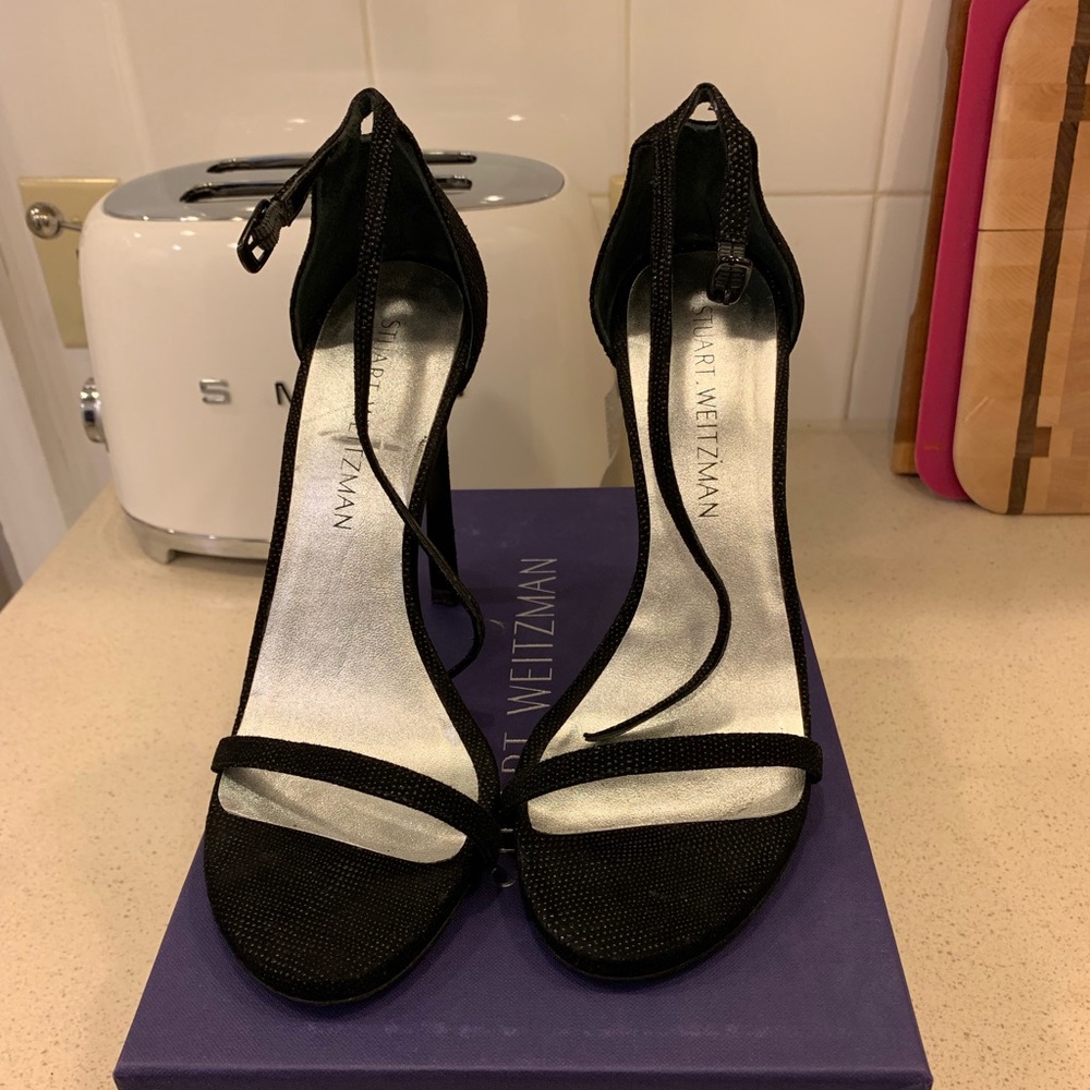 Nudist black goose bump sandal 115MM